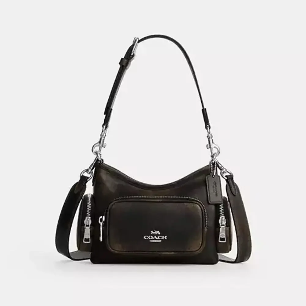 NEW‼️Coach Laurel Shoulder Bag 22 With Pockets In Loved Leather  CEU27